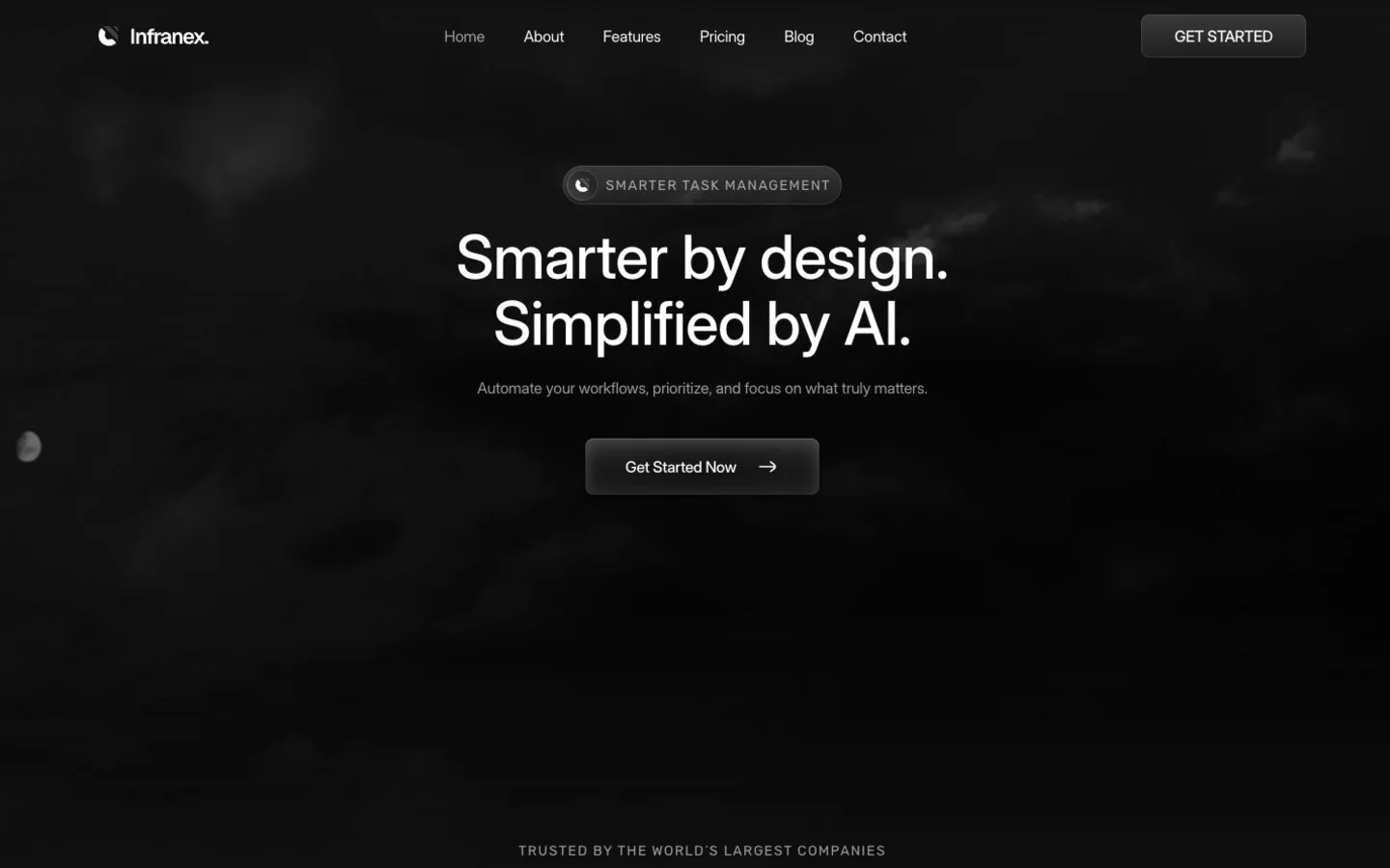 Infranex website template preview