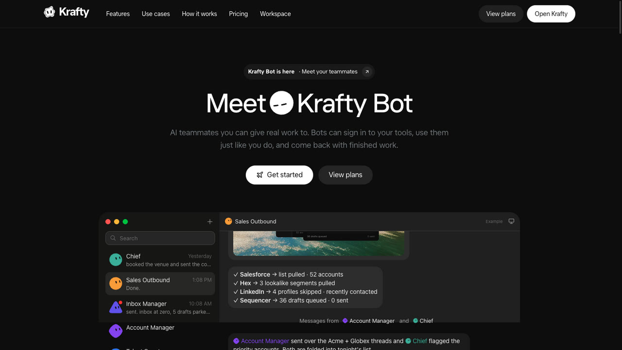 Krafty — AI, WEB APP