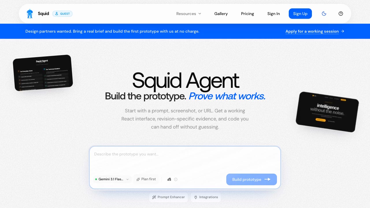 Squid Agent — DEV TOOL, WEB APP